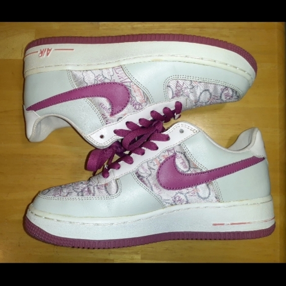Air Force 1 LT Bone/Majesty/Powder White  Size 6Y Good Pre-loved Condition - Picture 4 of 8